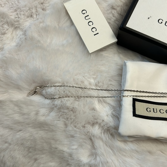 Gucci 925 Silver heart necklace with box and dustbag - Picture 10 of 15